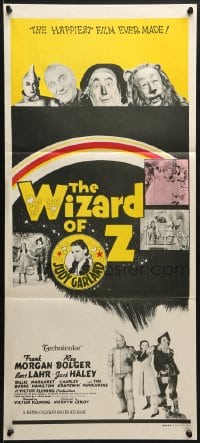 7j958 WIZARD OF OZ Aust daybill R1970s Victor Fleming, Judy Garland all-time classic!