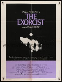 7k050 EXORCIST 30x40 1974 William Friedkin, Max Von Sydow, William Peter Blatty horror classic!
