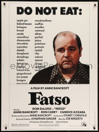 7k054 FATSO 30x40 1980 Dom DeLuise goes on a diet, hilarious best image, directed by Anne Bancroft!