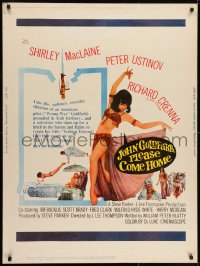 7k073 JOHN GOLDFARB, PLEASE COME HOME 30x40 1964 sexy image of dancer Shirley MacLaine!