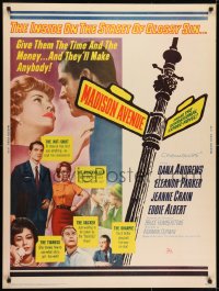 7k084 MADISON AVENUE 30x40 1961 Dana Andrews wants Eleanor Parker to be nice to him!