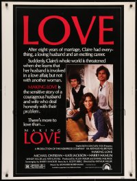 7k085 MAKING LOVE 30x40 1982 Michael Ontkean, Kate Jackson & Hamlin in bi-sexual love triangle!