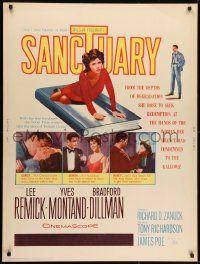 7k109 SANCTUARY 30x40 1961 William Faulkner, art of sexy Lee Remick, the truth about Temple Drake!
