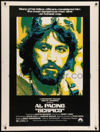 7k112 SERPICO 30x40 1974 great image of undercover cop Al Pacino, Sidney Lumet crime classic!