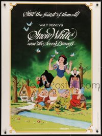 7k117 SNOW WHITE & THE SEVEN DWARFS 30x40 R1983 Walt Disney animated cartoon fantasy classic!