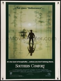 7k119 SOUTHERN COMFORT 30x40 1981 Walter Hill, Keith Carradine, cool image of hunter in swamp!
