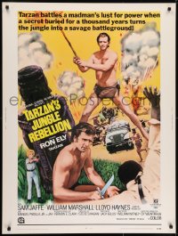 7k127 TARZAN'S JUNGLE REBELLION 30x40 1970 Ron Ely in loincloth battles a madman's lust for power!
