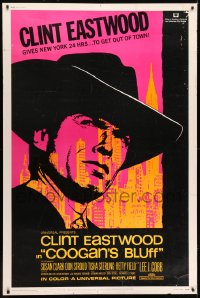 7k265 COOGAN'S BLUFF 40x60 1968 art of Clint Eastwood in New York City, directed by Don Siegel