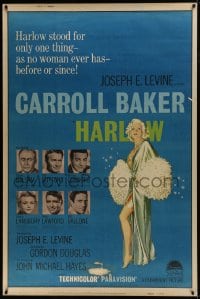 7k314 HARLOW style Z 40x60 1965 full-length art of Carroll Baker in the title role!