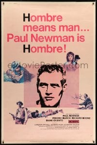 7k319 HOMBRE 40x60 1966 Paul Newman, Martin Ritt, Fredric March, it means man!