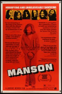 7k344 MANSON 40x60 1973 Charles Manson, Lynette 'Squeaky' Fromme, AIP killer documentary!