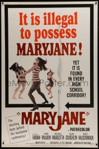 7k346 MARYJANE 40x60 1968 marijuana, drugs, Fabian, Teri Garr, it's in every high school!