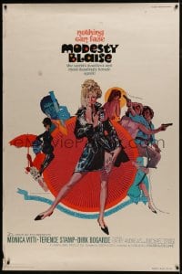 7k352 MODESTY BLAISE 40x60 1966 Bob Peak art of sexiest female secret agent Monica Vitti!