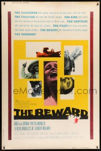 7k383 REWARD style Z 40x60 1965 Max Von Sydow, Mimieux, greed burst upon the desert like a bullet!