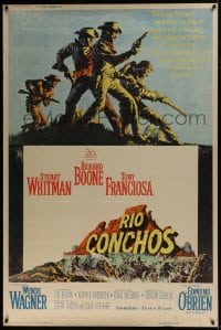 7k384 RIO CONCHOS style Y 40x60 1964 Richard Boone, Stuart Whitman & Franciosa by Frank McCarthy!