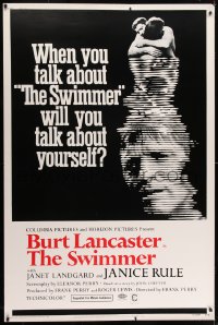 7k399 SWIMMER 40x60 1968 Burt Lancaster, directed by Frank Perry, will you talk about yourself?