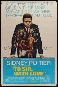 7k409 TO SIR, WITH LOVE 40x60 1967 Sidney Poitier, Geeson, directed by James Clavell!