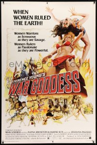 7k420 WAR GODDESS 40x60 1974 artwork of sexy half-dressed women warriors, The Amazons!
