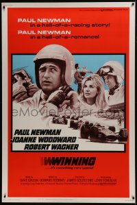 7k426 WINNING 40x60 R1973 Paul Newman, Joanne Woodward, Indy car racing images!