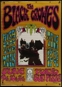 7k173 BLACK CROWES 38x54 commercial poster 1992 High as the Moon, cool art and image!