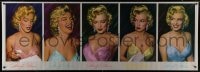 7k174 MARILYN MONROE 26x74 commercial poster 1987 five great portraits wearing colorful outfits!