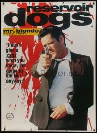 7k178 RESERVOIR DOGS 40x55 English commercial poster 1992 Quentin Tarantino, Madsen as Mr. Blonde!