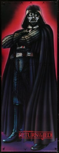7k179 RETURN OF THE JEDI 26x70 commercial poster 1983 full-length art of Darth Vader!