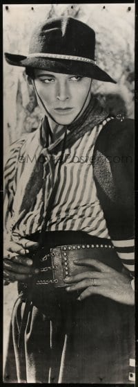 7k181 RUDOLPH VALENTINO 27x76 commercial poster 1980s great waist-high portrait of the leading man!