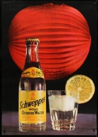 7k219 SCHWEPPES 36x50 Swiss advertising poster 1963 cool Emmel image of the carbonated tonic!