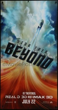 7k194 STAR TREK BEYOND DS 26x50 phone booth poster 2016 image of the Starship Enterprise in flight!