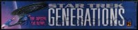 7k195 STAR TREK: GENERATIONS 16x76 special poster 1994 Stewart & Shatner, two captains!