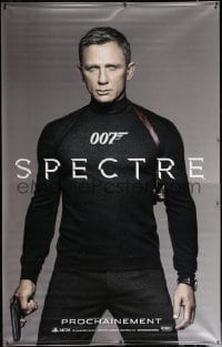 7k435 SPECTRE French vinyl banner 2015 Daniel Craig as James Bond 007 in all black with gun!