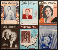 7m147 LOT OF 6 SHEET MUSIC 1920s-1940s great songs from a variety of different artists!