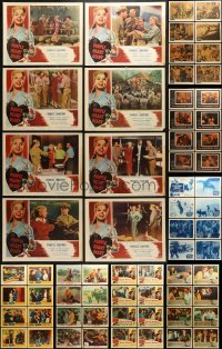 7m104 LOT OF 88 LOBBY CARDS 1950s-1960s complete sets from a variety of different movies!