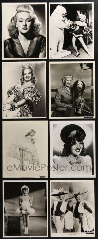 7m298 LOT OF 8 BETTY GRABLE 8X10 REPRO PHOTOS 1970s great portraits of the leading lady!