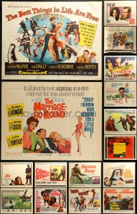 7m310 LOT OF 20 UNFOLDED HALF-SHEETS 1950s-1960s great images from a variety of different movies!