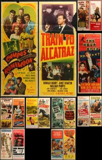 7m303 LOT OF 17 FORMERLY FOLDED INSERTS 1940s-1970s great images from a variety of movies!