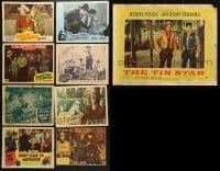 7m108 LOT OF 9 COWBOY WESTERN LOBBY CARDS 1940s-1950s great scenes from several different movies!