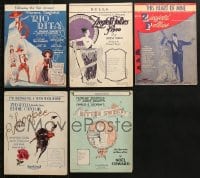 7m148 LOT OF 5 FLORENZ ZIEGFELD JR. SHEET MUSIC 1920s-1940s Rio Rita, Whoopee, Bitter Sweet!