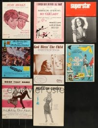 7m144 LOT OF 8 SHEET MUSIC 1950s-1970s great songs from a variety of different movies & more!