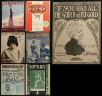7m146 LOT OF 7 10.5X13.75 SHEET MUSIC 1914-1918 a variety of great songs with cool cover art!