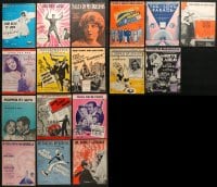 7m136 LOT OF 17 SHEET MUSIC 1920s-1950s great songs from a variety of different movies!
