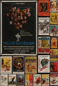 7m046 LOT OF 27 FOLDED ARGENTINEAN POSTERS 1960s-1970s great images from a variety of movies!