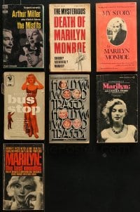 7m172 LOT OF 7 MARILYN MONROE PAPERBACK BOOKS 1950s-1970s filled with great images & information!