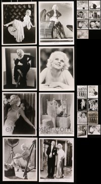 7m288 LOT OF 23 JEAN HARLOW 8X10 REPRO PHOTOS 1960s great portraits of the legendary blonde!