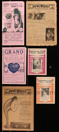 7m115 LOT OF 6 LOCAL THEATER HERALDS 1920s-1930s different images from a variety of movies!