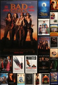 7m408 LOT OF 24 UNFOLDED MOSTLY DOUBLE-SIDED MOSTLY 27X40 ONE-SHEETS 1990s cool movie images!