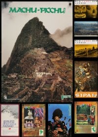 7m356 LOT OF 8 UNFOLDED POSTERS 1980s-1990s a variety of great images, including travel posters!