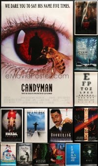 7m433 LOT OF 19 UNFOLDED DOUBLE-SIDED MOSTLY 27X40 ONE-SHEETS 1990s cool movie images!
