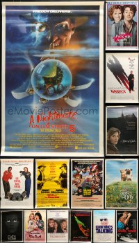 7m439 LOT OF 18 UNFOLDED SINGLE-SIDED 27X41 ONE-SHEETS 1980s-1990s cool movie images!